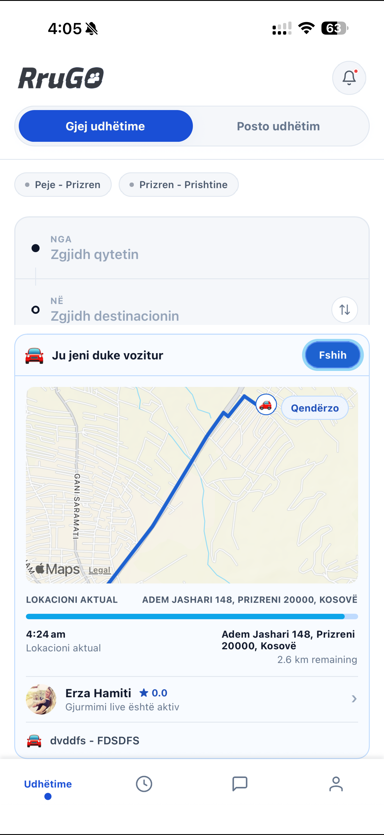 RruGO - Ndjekja live